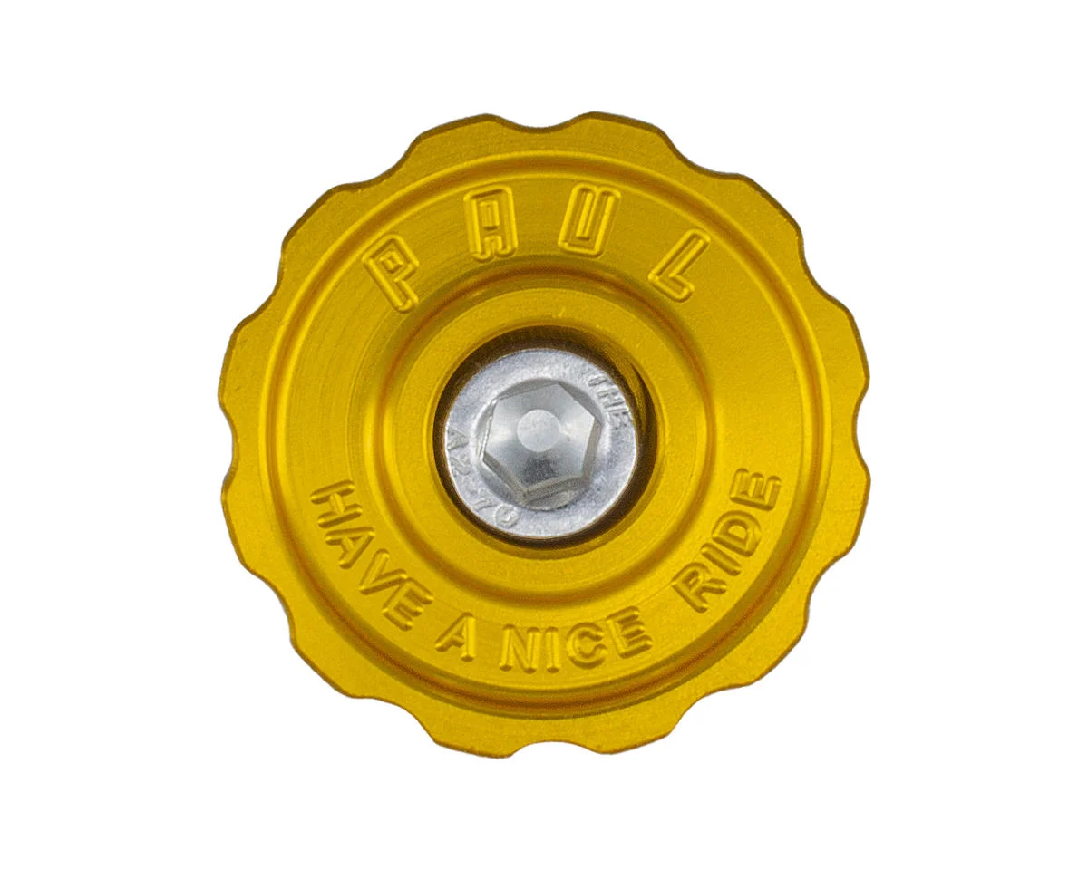 Paul Components Aluminum Top Cap (Gold) (1-1/8")